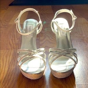 Silver heels/wedges